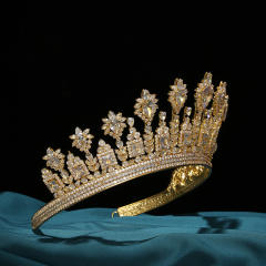 New large crown adult model catwalk elegant bridal wedding dress banquet crown