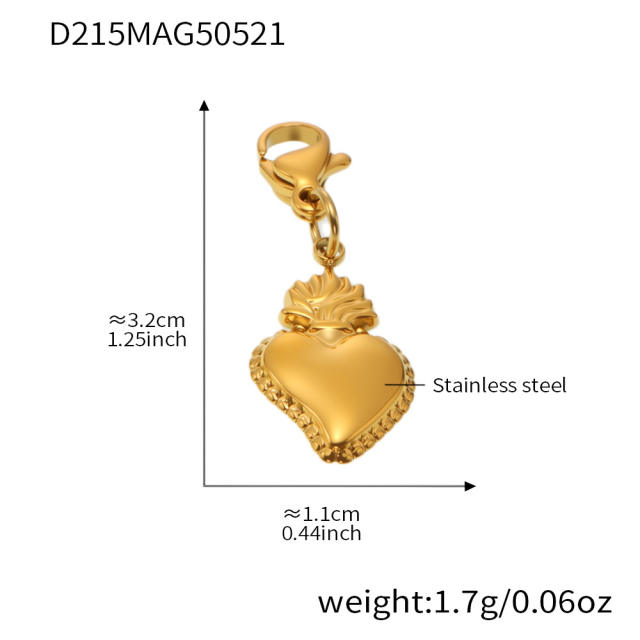 5A cubic zircon multi charm stainless steel bracelet anklet