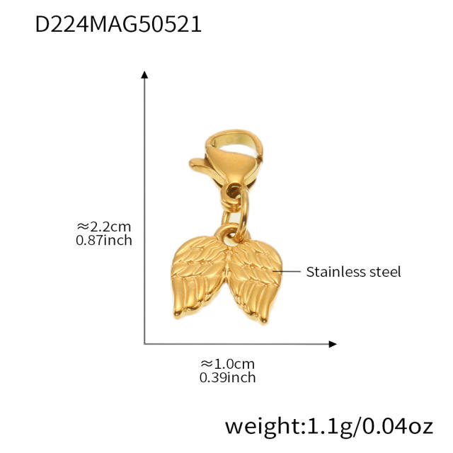 5A cubic zircon multi charm stainless steel bracelet anklet