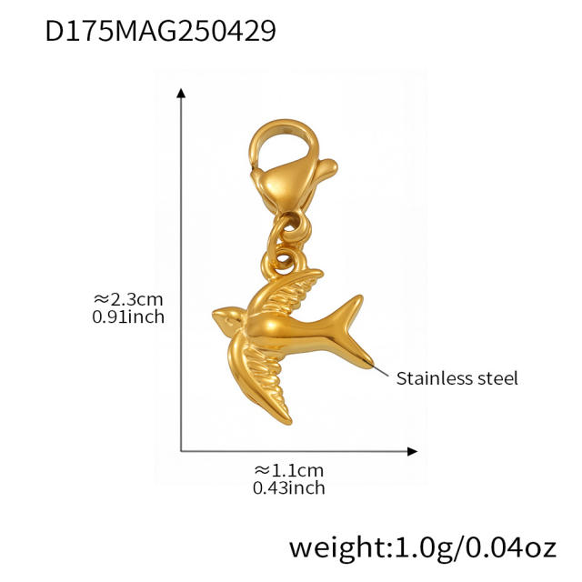 5A cubic zircon multi charm stainless steel bracelet anklet