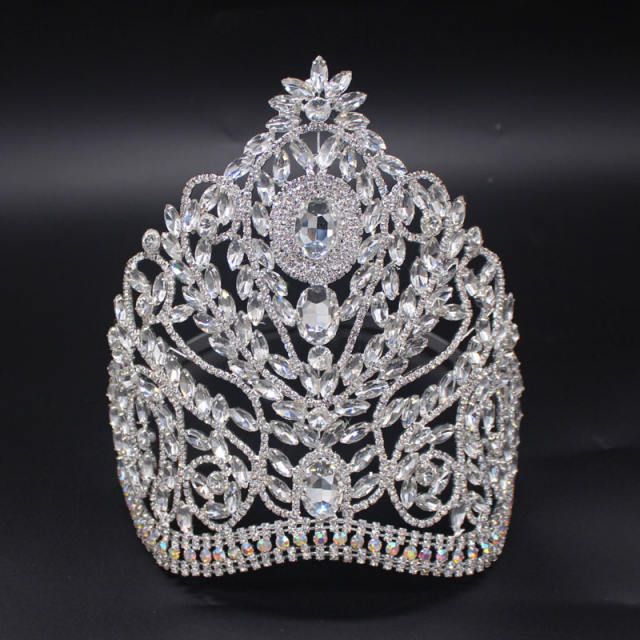 Luxury rhinestone crown diamond glass crown for banquet party stage beauty pageant factory direct sales
