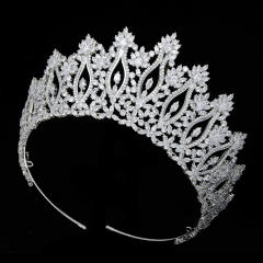 AAA cubic zircon bride crown metal plating Korean-style diamond crown wedding hair accessories