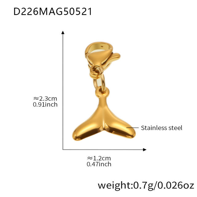 5A cubic zircon multi charm stainless steel bracelet anklet