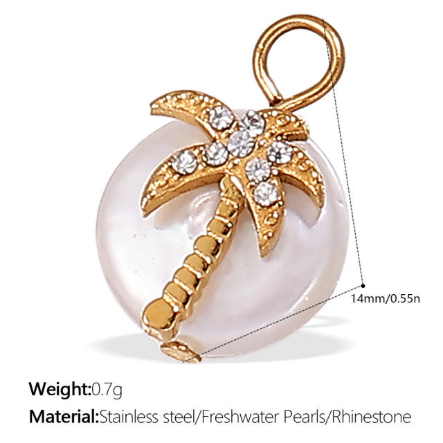 Multi-element Starfish small fish Ceramic Pendant Freshwater Pearl Pendant Necklace Accessories suit Jewelry