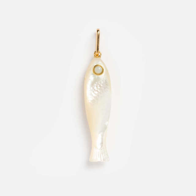 Retro Love Round Small Fish Navigation Round Coin Necklace pendant DIY jewelry accessory