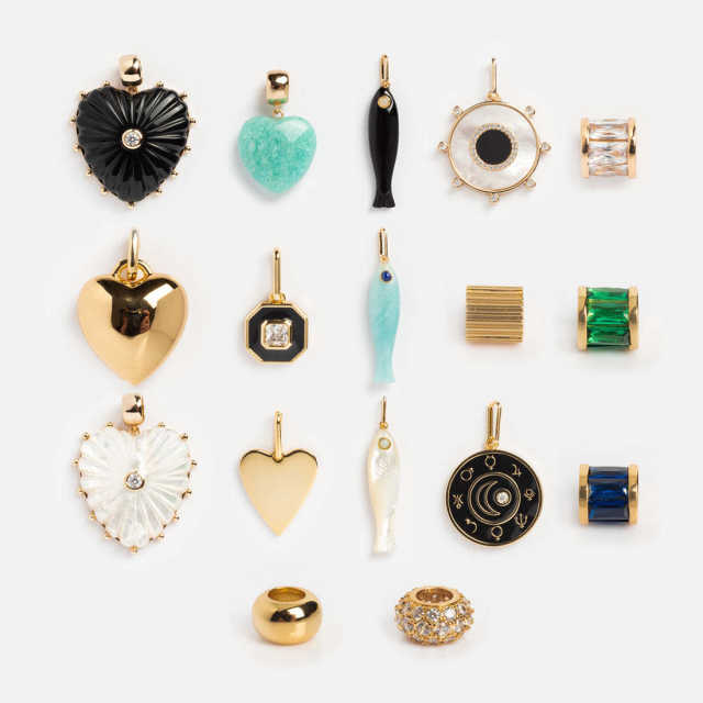 Retro Love Round Small Fish Navigation Round Coin Necklace pendant DIY jewelry accessory