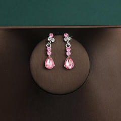 Silver light pink sereis wedding hair crown necklace earrings suit