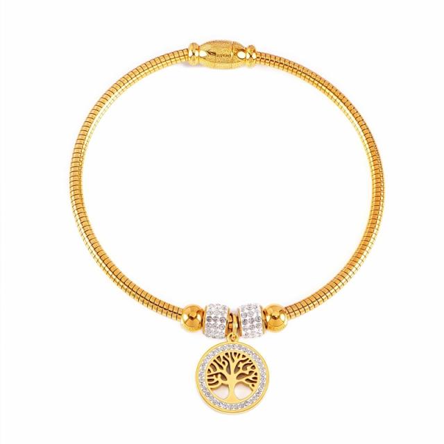 Fashion Magnetic Buckle Snake Bone Bracelet Stainless Steel Butterfly Love Sticky Diamond Five-pointed Star charm bracelet