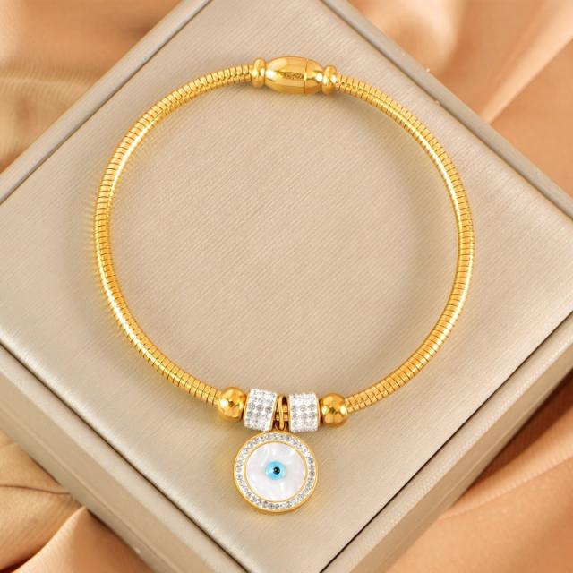 Fashion Magnetic Buckle Snake Bone Bracelet Stainless Steel Butterfly Love Sticky Diamond Five-pointed Star charm bracelet