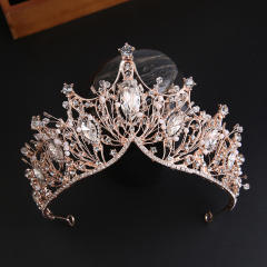 Hot sale pave setting rhinestone crown wedding hair accessory