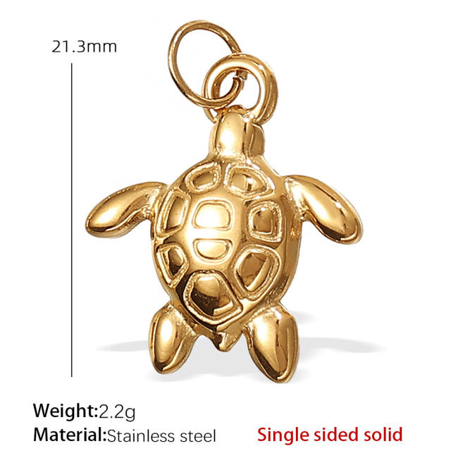 Hot sale ocean series animal charms stainless steel charms DIY jewelry accessory