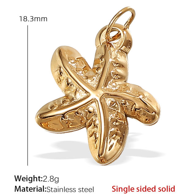 Hot sale ocean series animal charms stainless steel charms DIY jewelry accessory