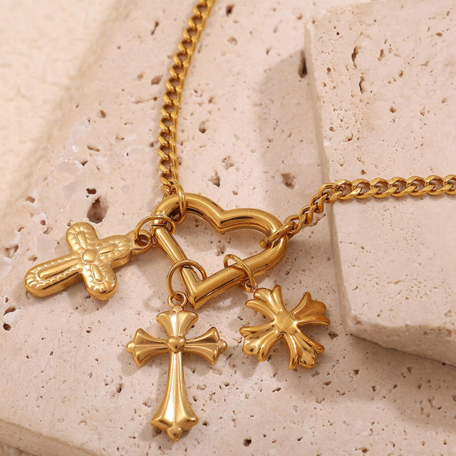 Cross charms stainless steel charms DIY jewelry accessory