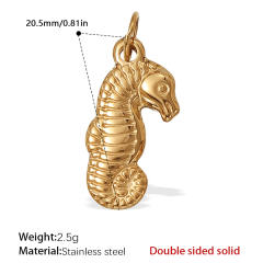Shell seahorse star key stainless steel necklace pendant bracelet necklace accessories
