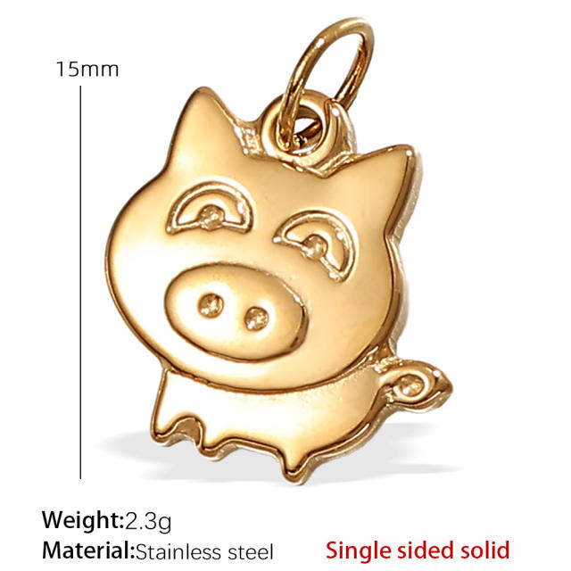 Hot sale ocean series animal charms stainless steel charms DIY jewelry accessory