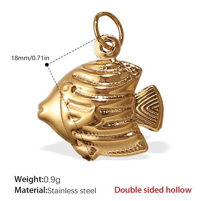 DIY ocean sereis animial shell butterfly stainless steel charm diy jewelry accessory