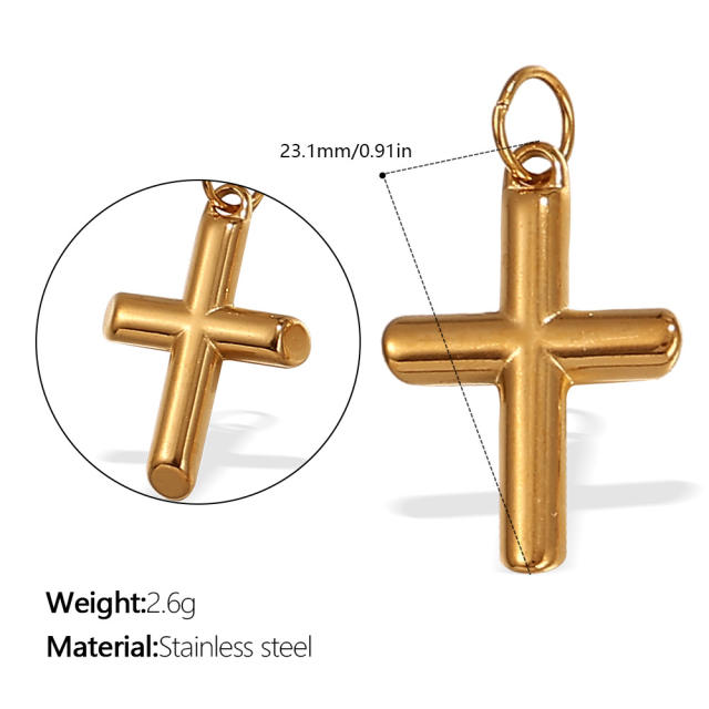 Cross charms stainless steel charms DIY jewelry accessory