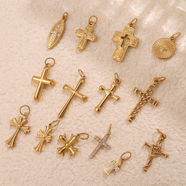 Cross charms stainless steel charms DIY jewelry accessory