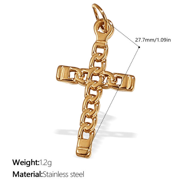 Cross charms stainless steel charms DIY jewelry accessory