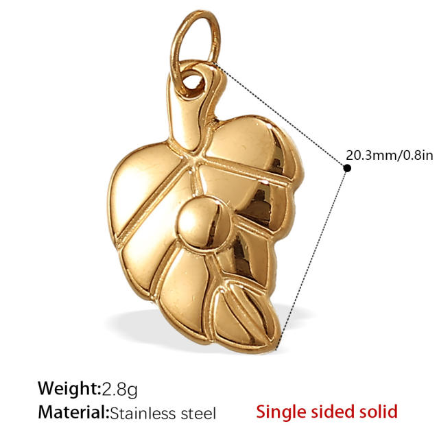 Vintage insect flower charms stainless steel charms DIY jewelry accessory