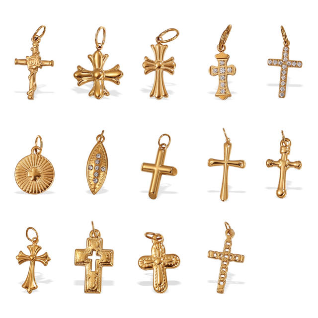 Cross charms stainless steel charms DIY jewelry accessory