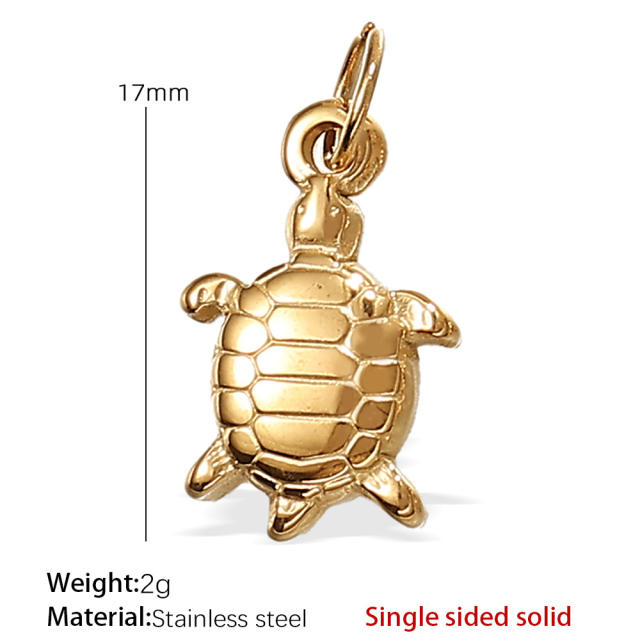 Hot sale ocean series animal charms stainless steel charms DIY jewelry accessory