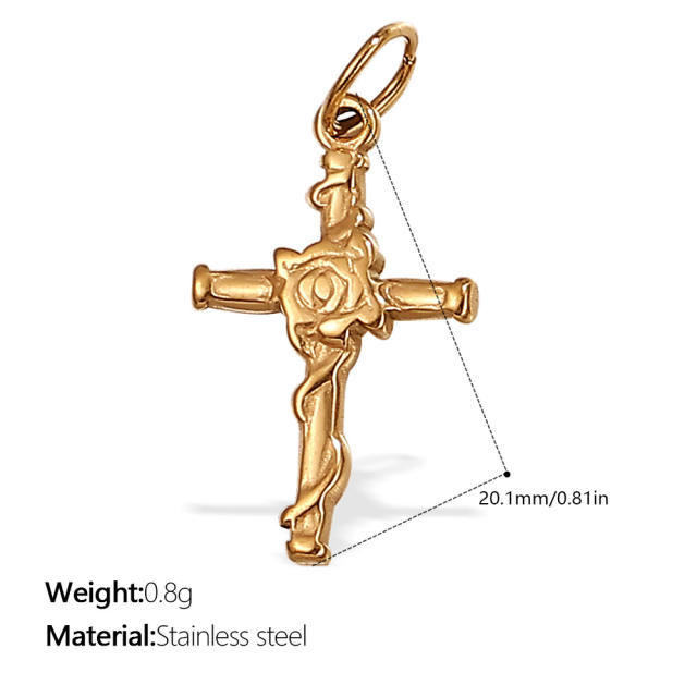 Cross charms stainless steel charms DIY jewelry accessory