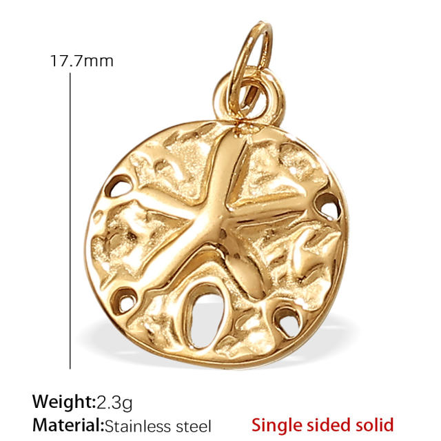 Hot sale ocean series animal charms stainless steel charms DIY jewelry accessory