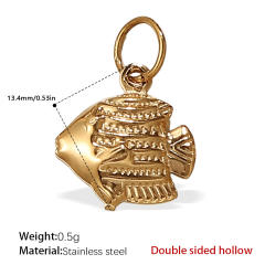 DIY ocean sereis animial shell butterfly stainless steel charm diy jewelry accessory