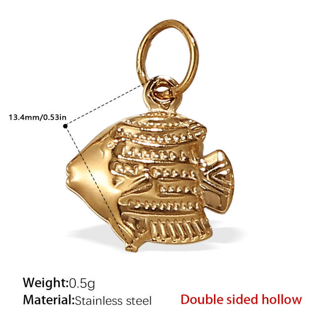 DIY ocean sereis animial shell butterfly stainless steel charm diy jewelry accessory