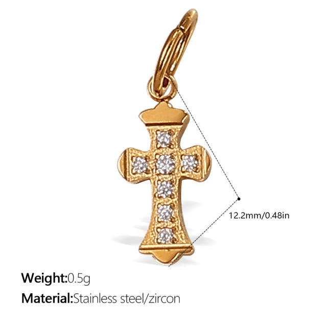 Cross charms stainless steel charms DIY jewelry accessory