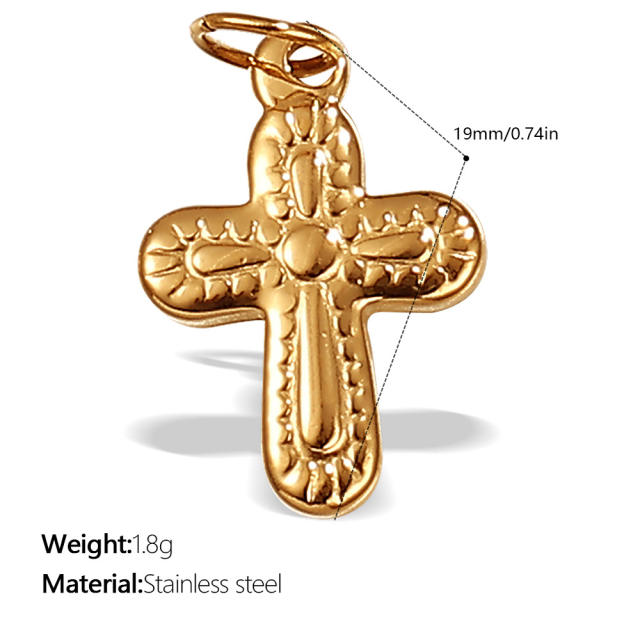 Cross charms stainless steel charms DIY jewelry accessory