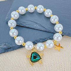 Hot Selling Animal Love Devil's Eye Beaded Bracelet Stainless steel bracelet
