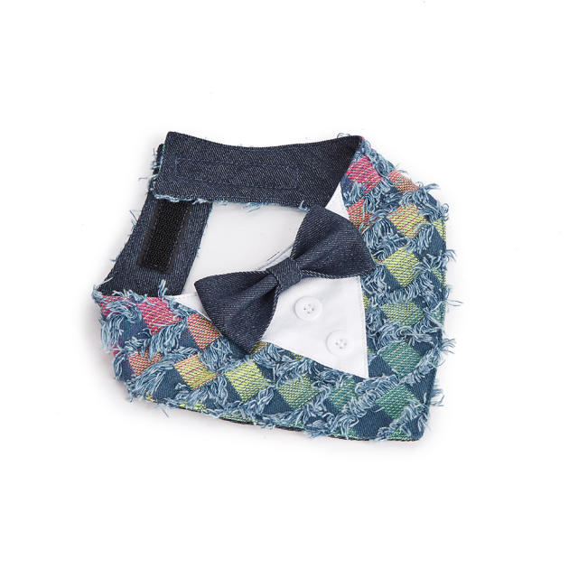 New Denim Casual Tassel Pet Party Decoration Suit Pet Dog bandana