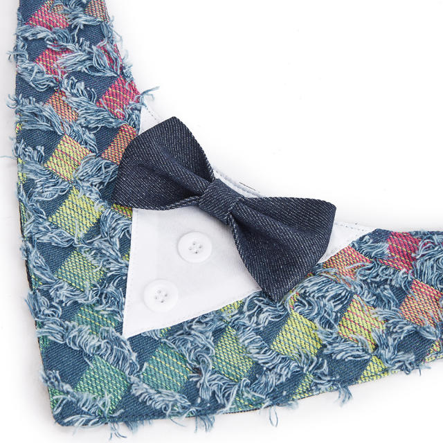 New Denim Casual Tassel Pet Party Decoration Suit Pet Dog bandana