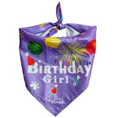 Pet birthday saliva towel dog triangle towel pet bandana