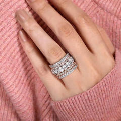 Heavy Industry Ring Geometric Jewelry Oval Zircon Design rings