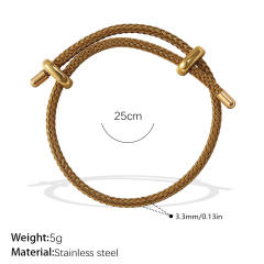 18KG diy charm colorful rope stainless steel bangle band
