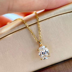 Oval Jewelry suit Geometric Simple Exquisite Wind Necklace Women's Daily Wear