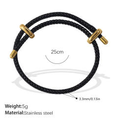 18KG diy charm colorful rope stainless steel bangle band