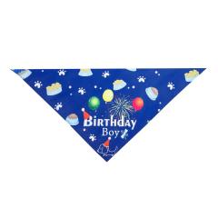 Pet birthday saliva towel dog triangle towel pet bandana