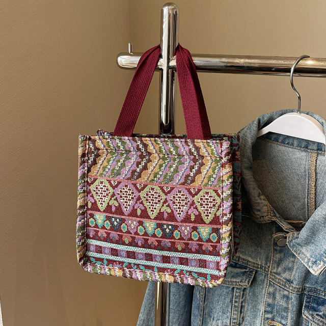 Ethnic Shoulder Bag 2025 New Bohemian Tote Bag Resort Handbag Women's Trendy Bag
