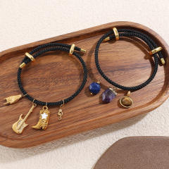 18KG diy charm colorful rope stainless steel bangle band