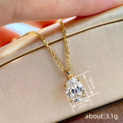 Oval Jewelry suit Geometric Simple Exquisite Wind Necklace Women's Daily Wear