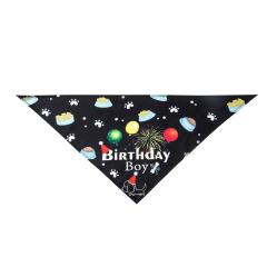Pet birthday saliva towel dog triangle towel pet bandana