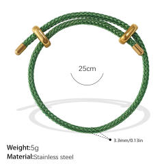18KG diy charm colorful rope stainless steel bangle band