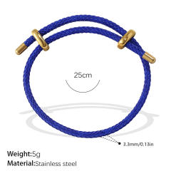 18KG diy charm colorful rope stainless steel bangle band