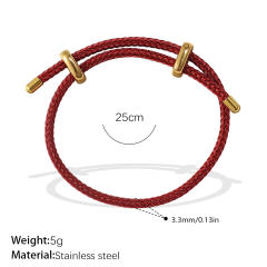 18KG diy charm colorful rope stainless steel bangle band