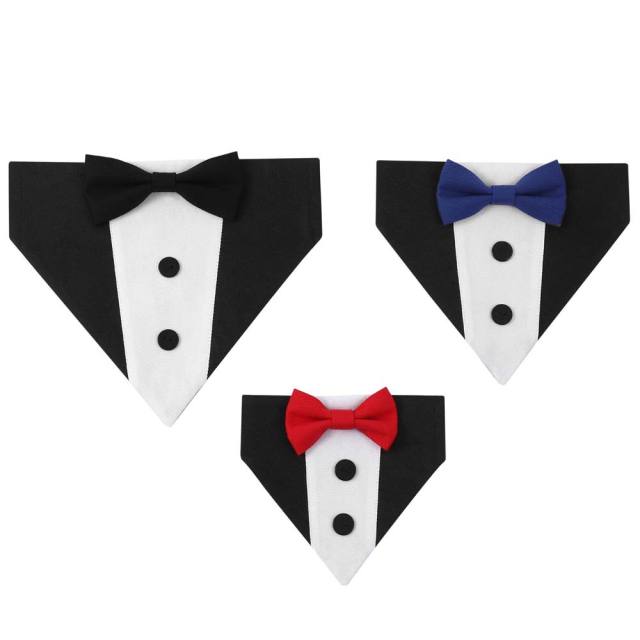 Pet dog triangle towel bow tie scarf suit triangle scarf dog bandana