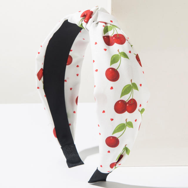 Fresh Fruit Series Headband Printed Fabric Cherry Sweet Cute Hair Accessories